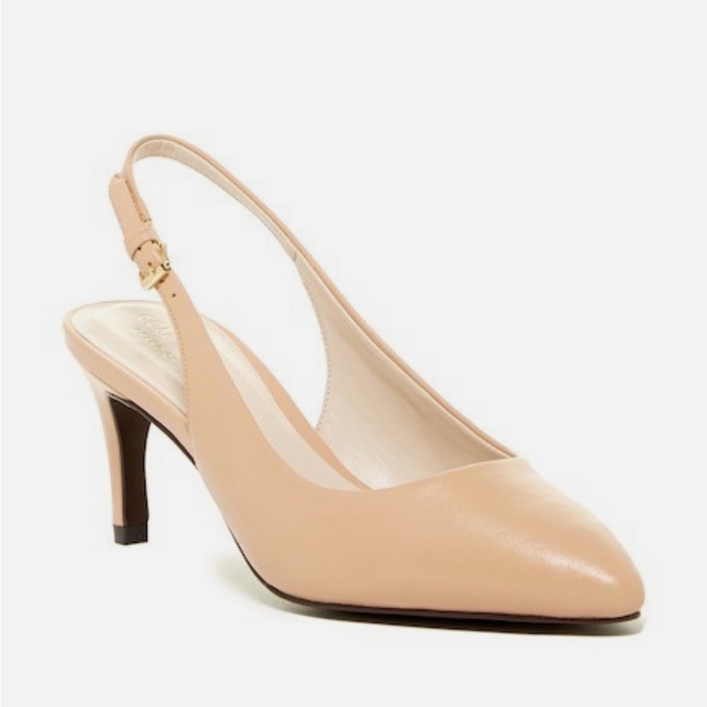 Cole Haan Women's Medora Nude Leather Heel Slingback